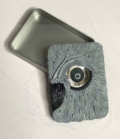 Large Gray Owl Tin