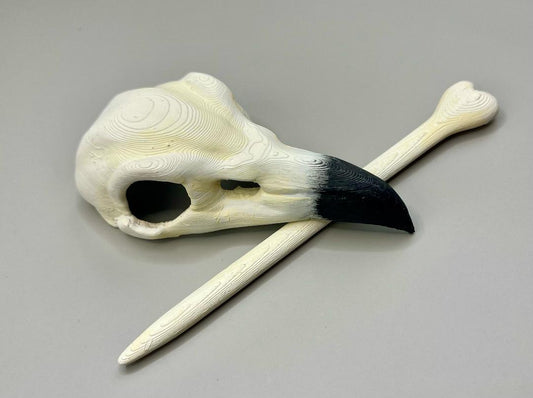 Raven Skull Hair Pin